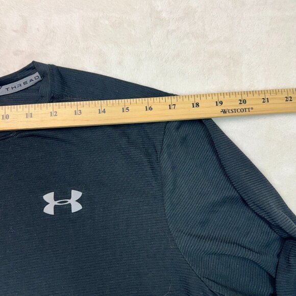 Under Armour UA Long Sleeve Athletic Shirt Fitted HeatGear Black Men’s Size M - Picture 6 of 10